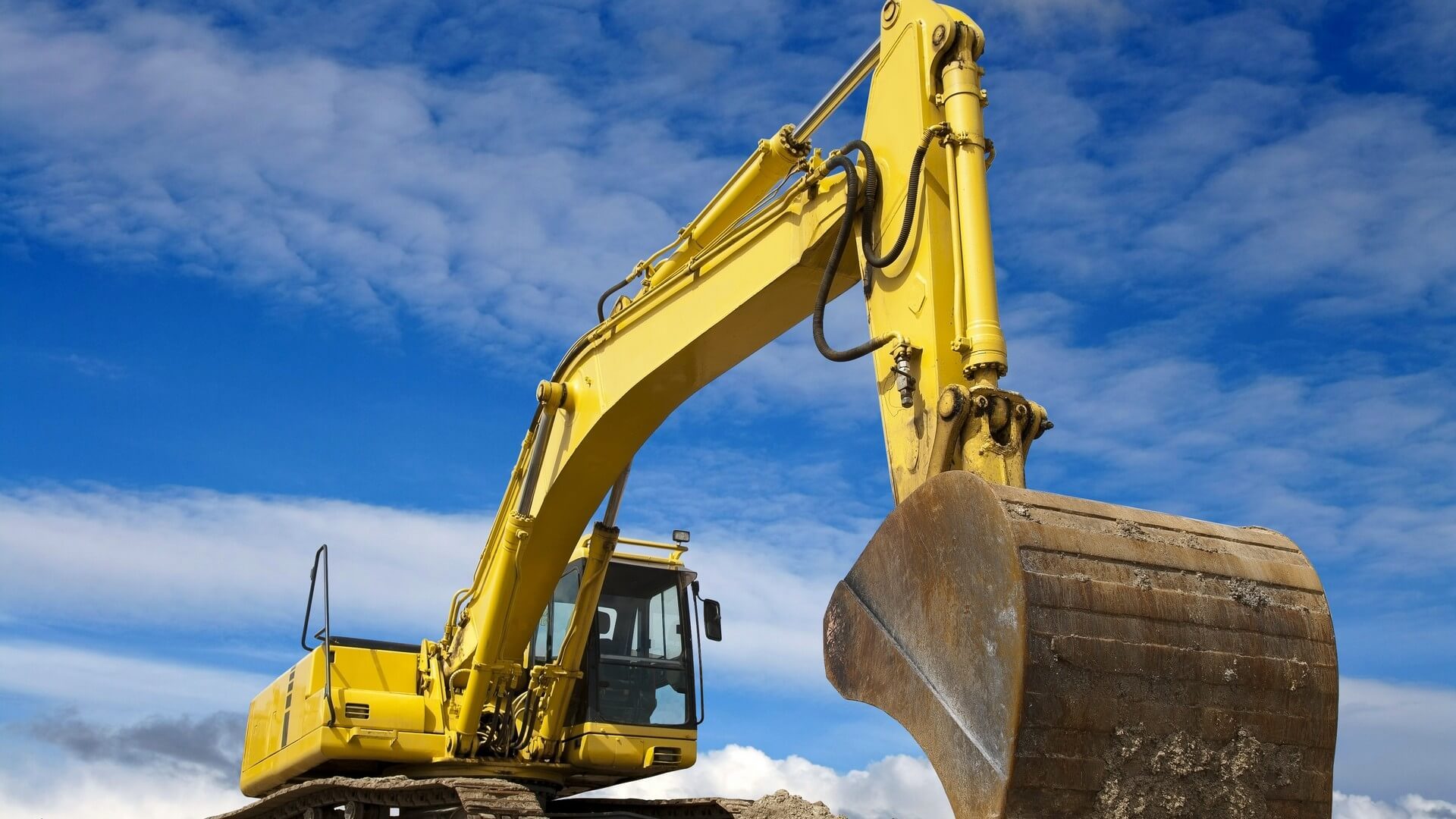 Yellow excavator